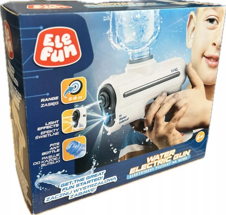 Elektryczny Pistolet na wodę Elefun biały
