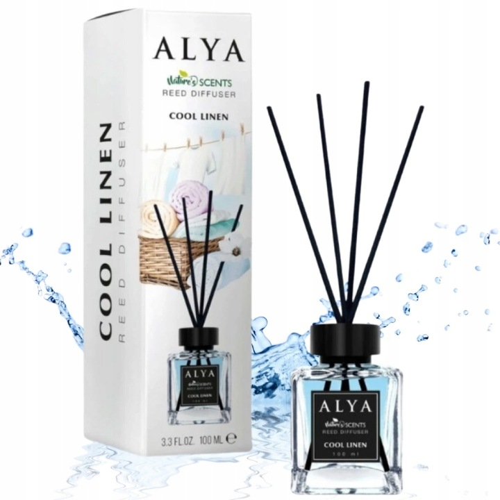 Alya patyczki zapachowe Nature's Scents Cool Linen o zapachu prania 100ml