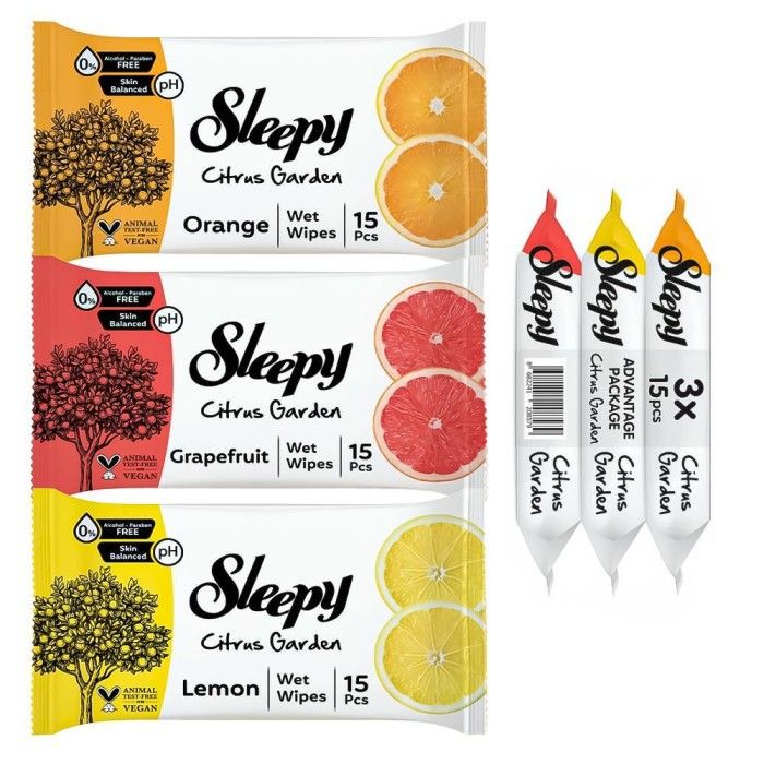 Kieszonkowe chusteczki Sleepy Cytrusowe