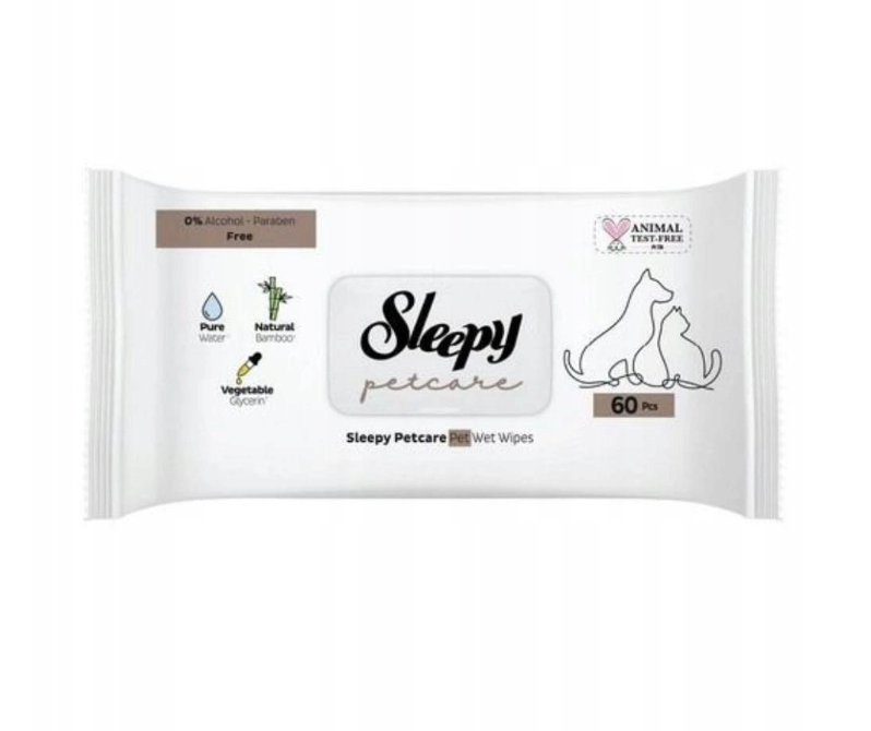 Sleepy Pet Care chusteczki nawilżane dla zwierząt