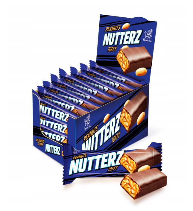 NUTTERZ Baton o smaku toffi z orzeszkami 23%