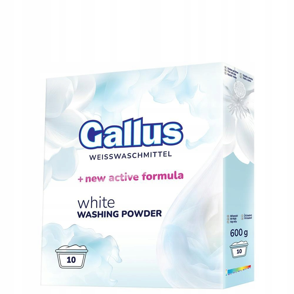 Gallus Weiss 10 prań 600g proszek do prania białego firan bielizny