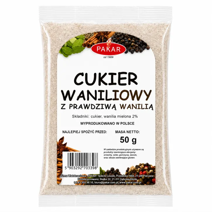 Cukier waniliowy 50g 8%