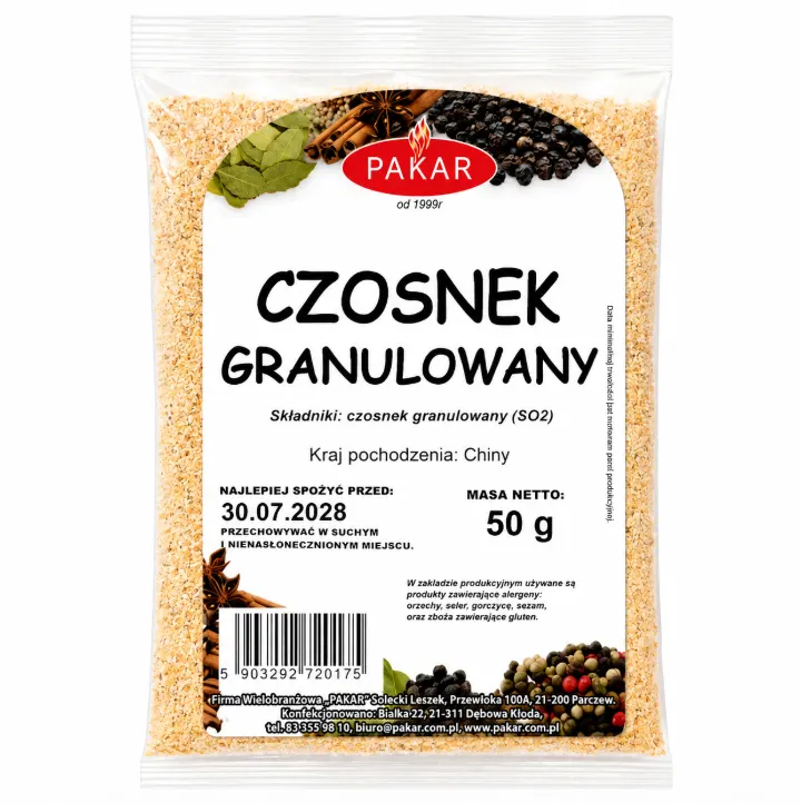Czosnek granulowany 50g 5%