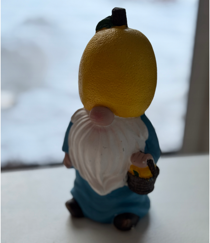 Figurka Dekoracja ogrodowa Krasnal CYTRYNEK 34 cm