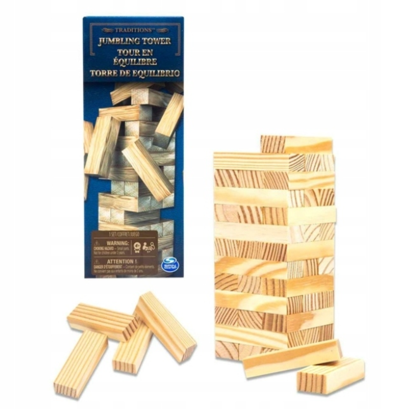 DREWNIANA TAŃCZĄCA WIEŻA GRA ZRĘCZNOŚCIOWA