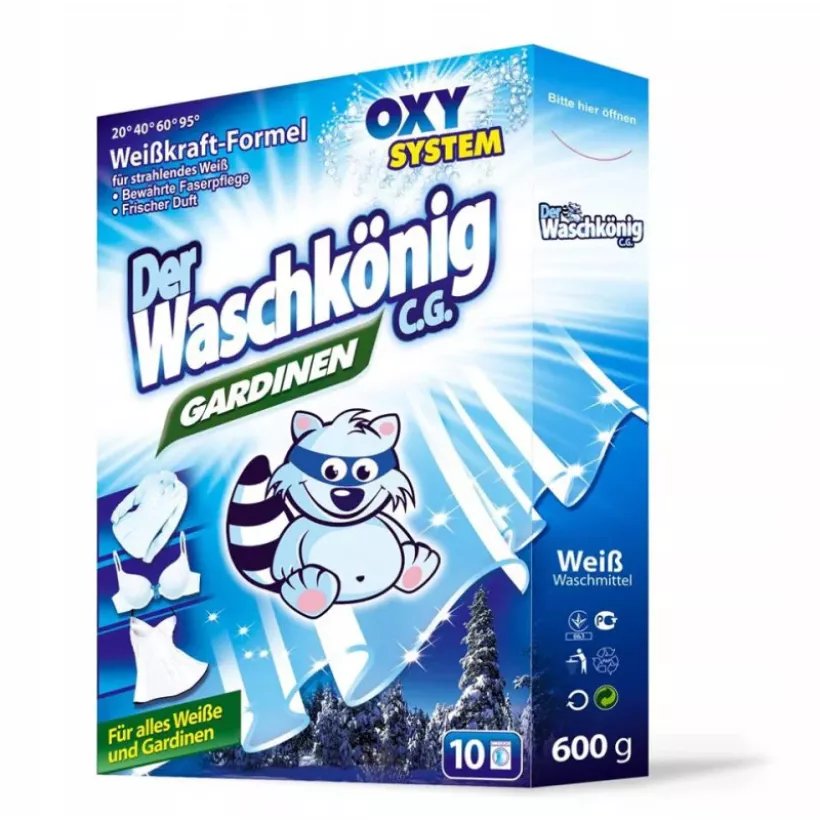 DER WASCHKONIG Proszek do firan i bielizny 600g 10p